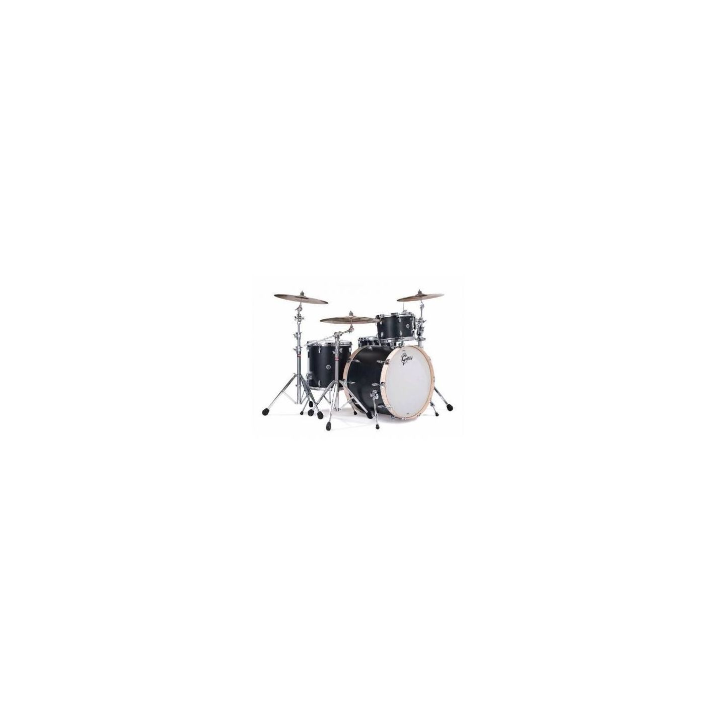GRETSCH DRUMS SET DE CASCOS USA BROOKLYN GB-R443 NEGRO METÁLICO SATINADO