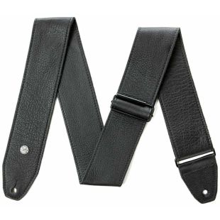 JIM DUNLOP BMF15BK BMF TRI-GLIDE LEATHER BLACK STRAP