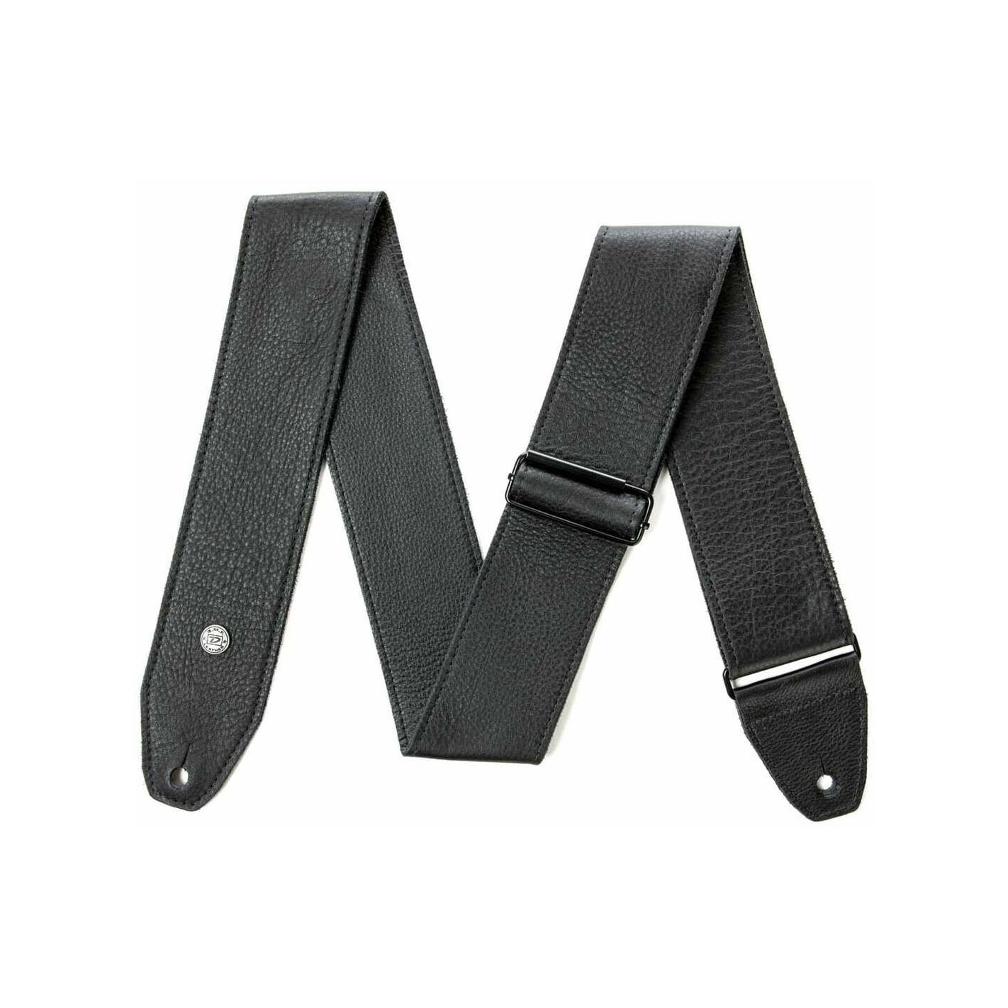 JIM DUNLOP BMF15BK BMF TRI-GLIDE LEATHER BLACK STRAP