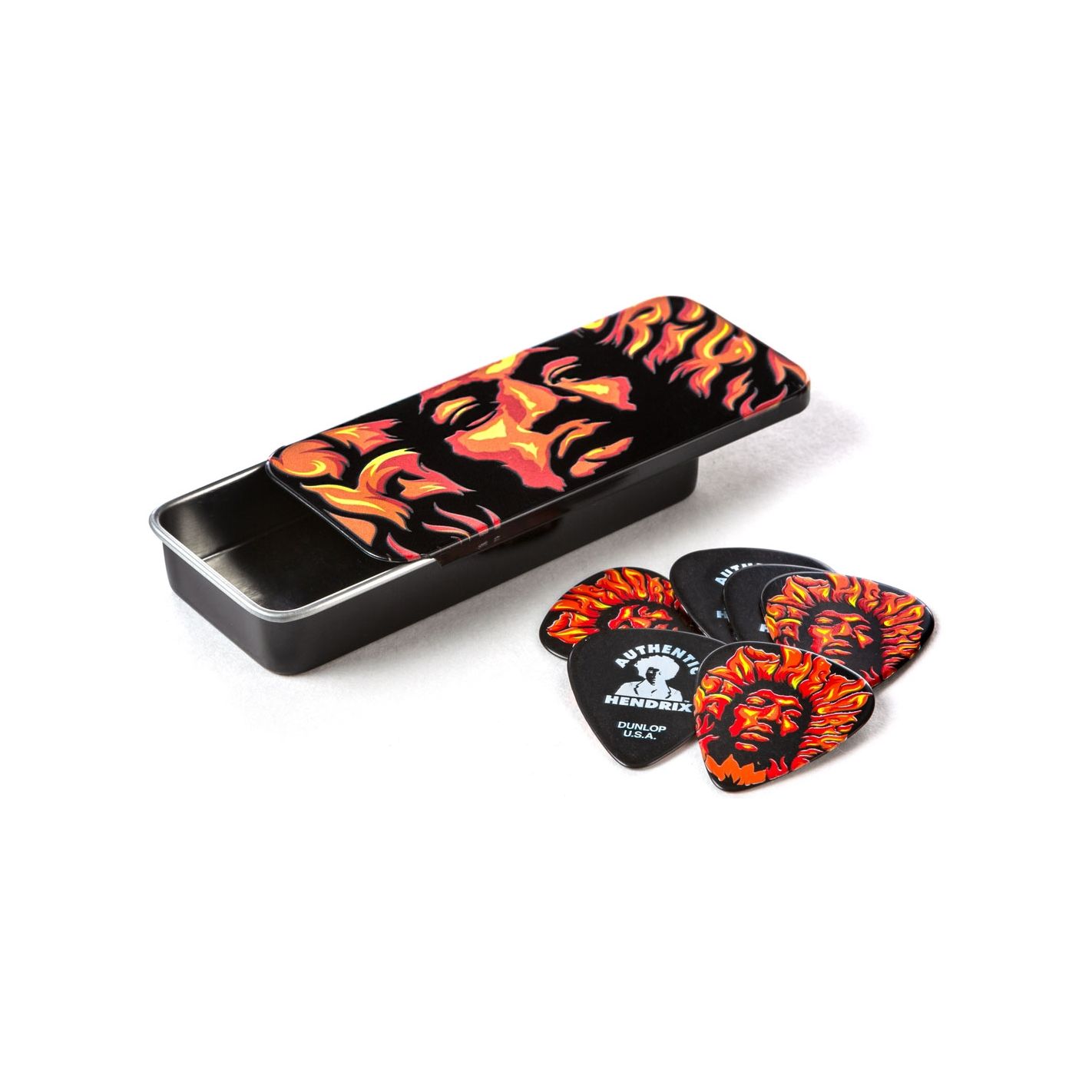JIM DUNLOP JHPT14H JIMI HENDRIX VOODOO FIRE PICK TIN