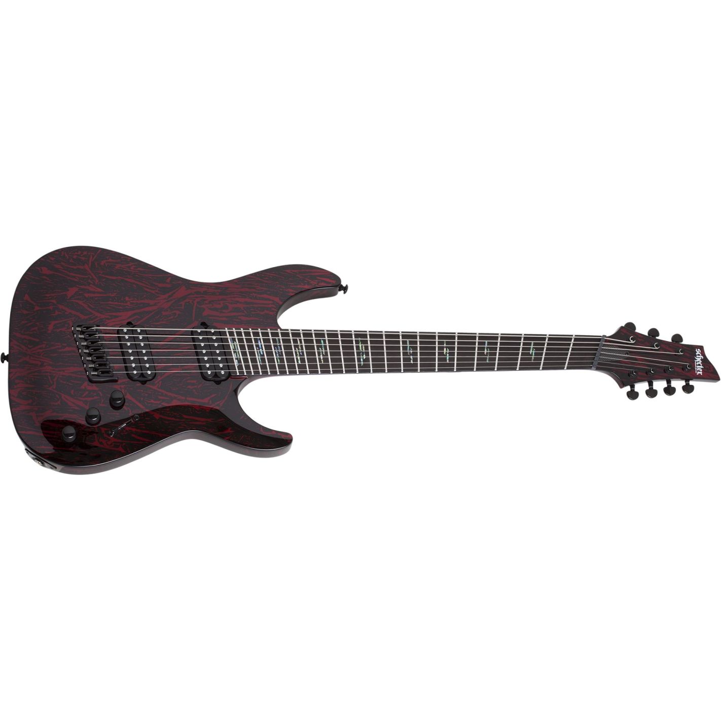 SCHECTER C-7 MULTISCALE SILVER MOUTAIN BLOOD MOON BM